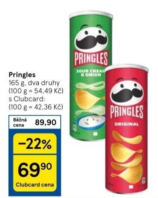 Chipsy Pringles - tubus