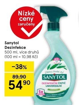 Dezinfekční čističe Sanytol