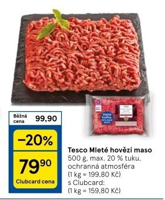 Hovězí mleté maso Tesco