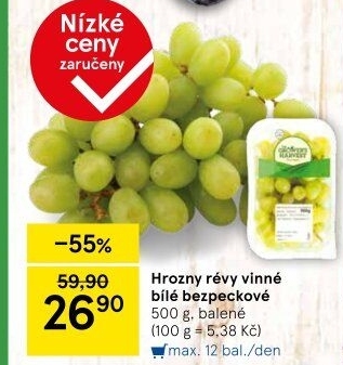 Hrozny bílé bezsemenné The Grower'