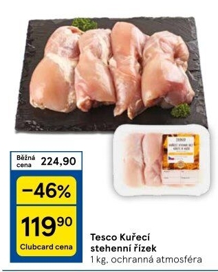 Kuřecí stehenní řízky Tesco