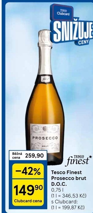 Prosecco brut DOC Tesco finest