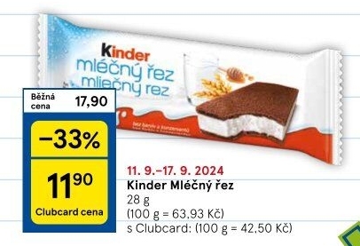 Řez mléčný Kinder