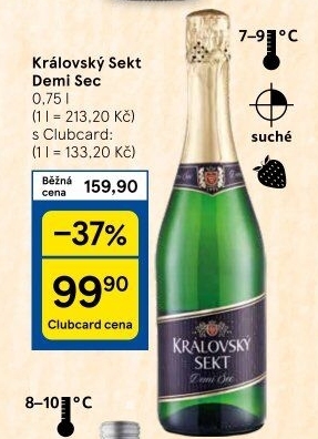 Sekt Demi sec Královský sekt