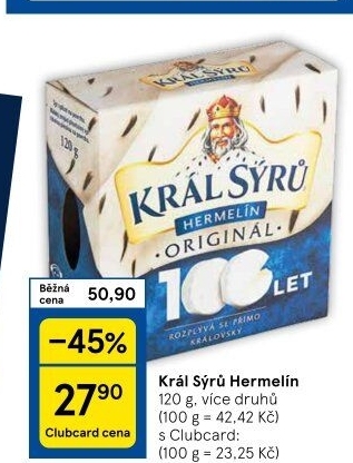 Sýr Hermelín Král sýrů