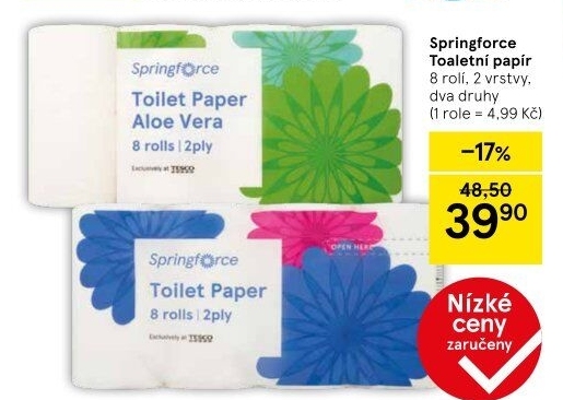 Toaletní papír 2vrstvý Springforce