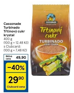 Třtinový cukr Turbinado Cassonade