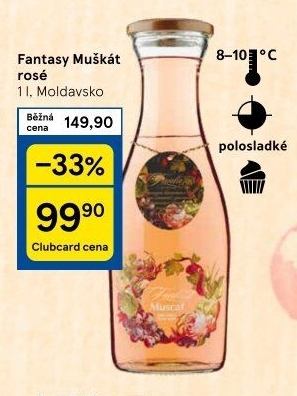 Víno Muscat Rosé Migdal Fantasy Chateau Cojusna