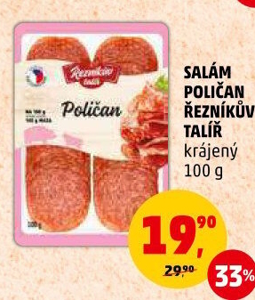 Salám Poličan Řezníkův talíř