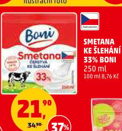 Smetana ke šlehání Boni 33%