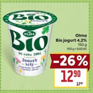 Bílý jogurt bio Olma