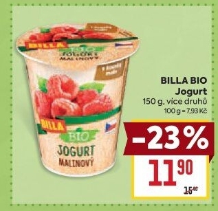 Jogurt ochucený Bio Billa
