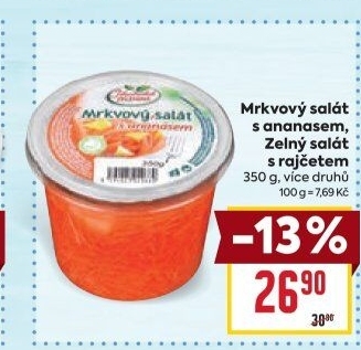 Mrkvový salát s ananasem Jihočeská zelenina