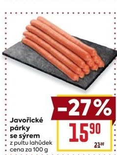 Párky javořické se sýrem