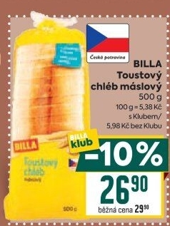 Toustový chléb Billa