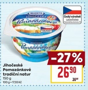 Tradiční pomazánkové Jihočeské Madeta