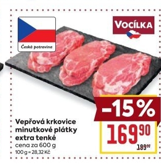 Vepřová krkovice bez kosti Vocílka