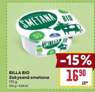 Zakysaná smetana Bio Billa
