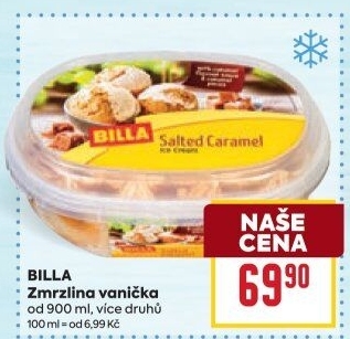 Zmrzlina ve vaničce Billa