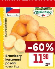 Brambory konzumní pozdní Česká farma