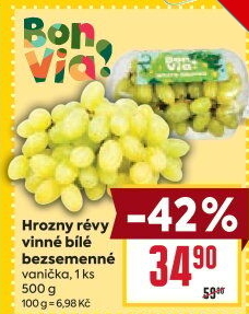 Hrozny bílé bezsemenné Billa Bonvia
