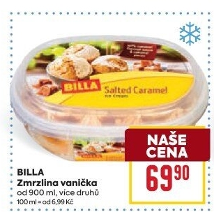 Zmrzlina ve vaničce Billa