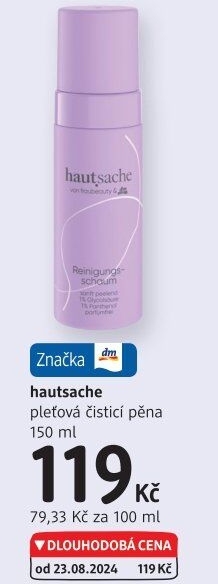 Čisticí pleťová pěna Hautsache