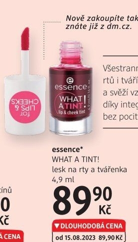 Lesk na rty a tvářenka What a tint! Essence