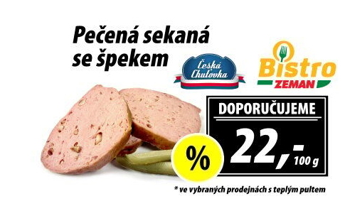Sekaná pečená se špekem