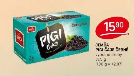 Černý Pigi čaj Jemča