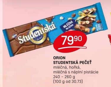Čokoláda Studentská pečeť Orion
