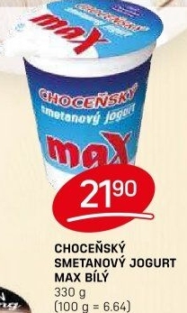 Jogurt smetanový max bílý Choceňský
