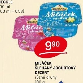 Jogurtový dezert Miláček Krajanka