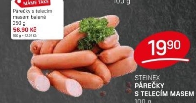 Párečky s telecím masem Steinex