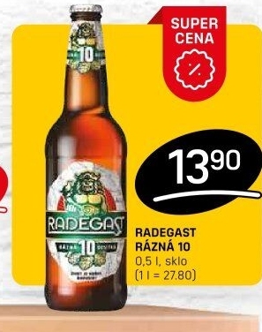 Pivo světlé výčepní Rázná 10° Radegast