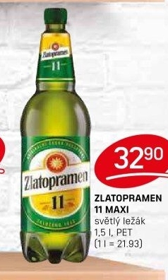 Pivo světlý ležák 11° Zlatopramen