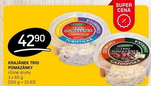 Pomazánky Trio Krajánek