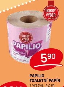 Toaletní papír 1vrstvý Papilio Dobrý Výběr