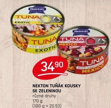 Tuňák kousky se zeleninou Nekton