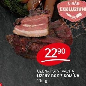 Uzený bok z komína Uzenářství Vávra