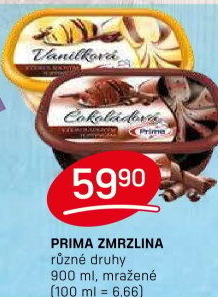 Zmrzlina ve vaničce Prima
