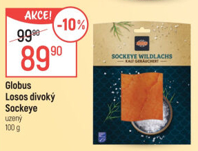 Losos divoký Sockeye uzený Globus