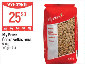 Čočka velkozrnná My Price