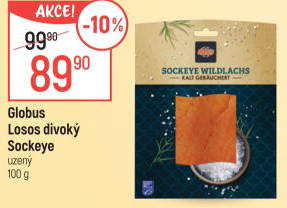 Losos divoký Sockeye uzený Globus