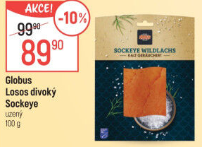 Losos divoký Sockeye uzený Globus