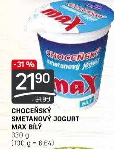 Jogurt smetanový max bílý Choceňský