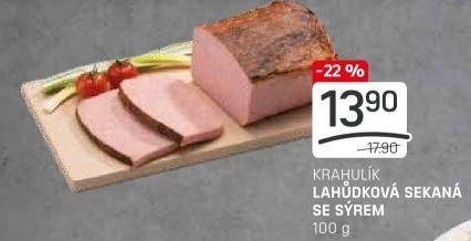 Sekaná lahůdková se sýrem Krahulík