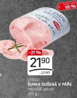 Šunka dušená nejvyšší jakosti LE&amp