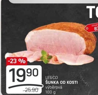 Šunka od kosti výběrová LE&amp