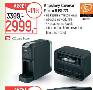Kapslový kávovar Porto Catler B ES 721
